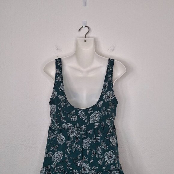 Urban Outfitters Floral Babydoll Romper Sz S Ruffle Relaxed Fit Button Front 90s - Picture 3 of 16